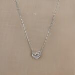 Silver Heart Interlocked Necklace