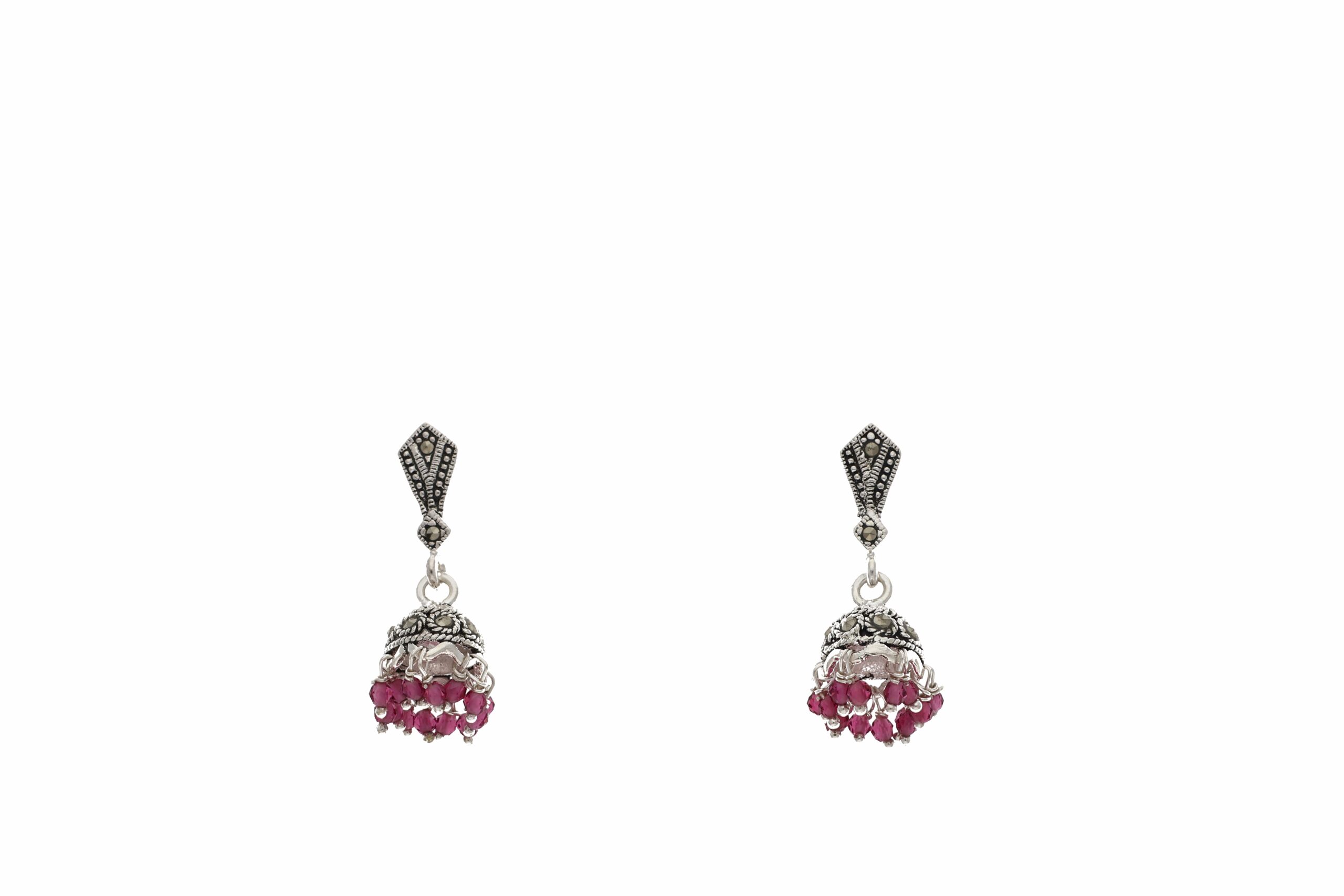 Silver Oxidized Jhumki
