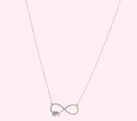 Silver Studded Infinity Pendant