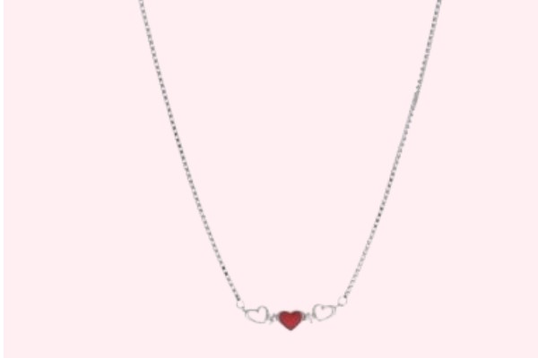 Silver 3 Hearts Chain