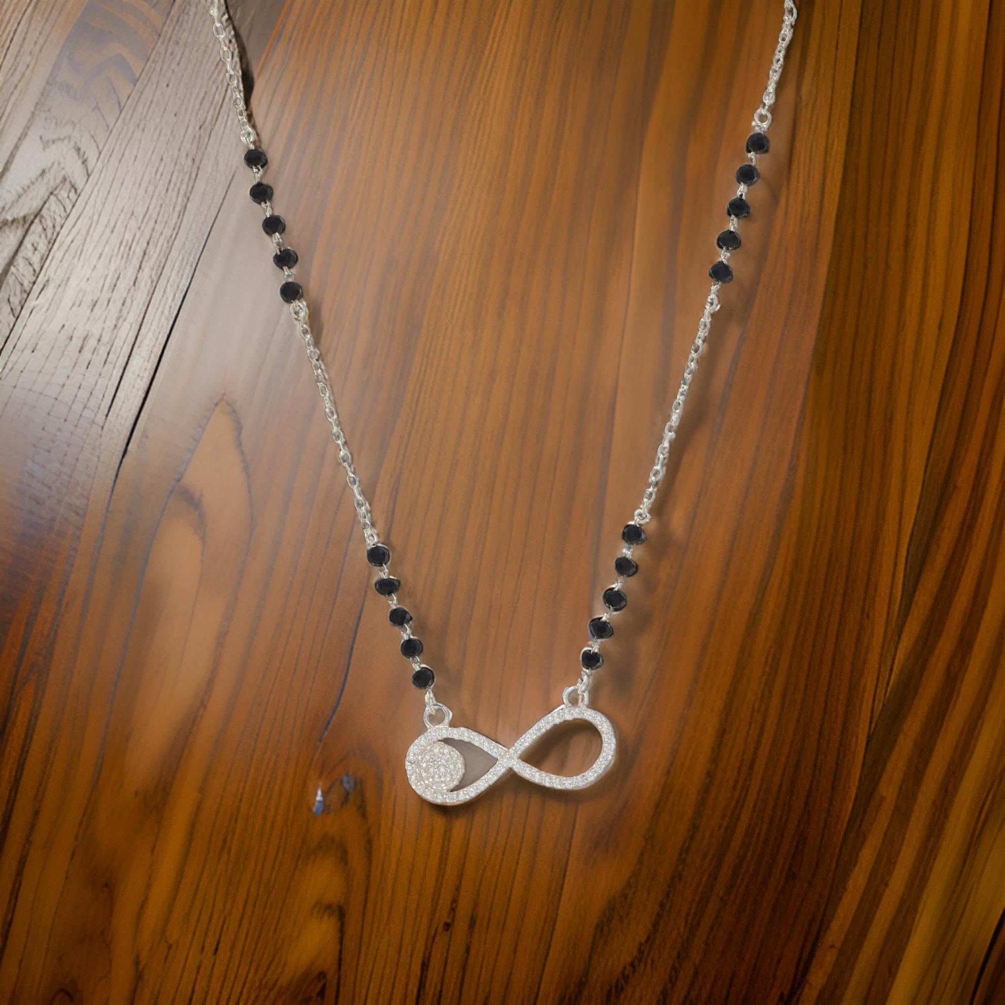 Silver infinity Mangalsutra brea