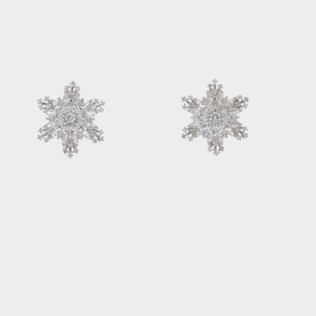 Sparkling Snowflake Stud Earrings