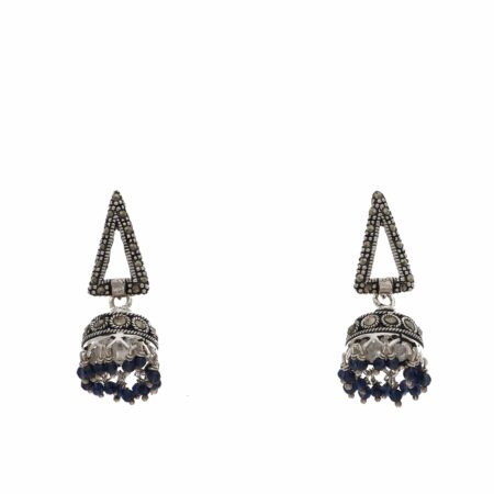 Triangle Shape Oxidized Jhumki
