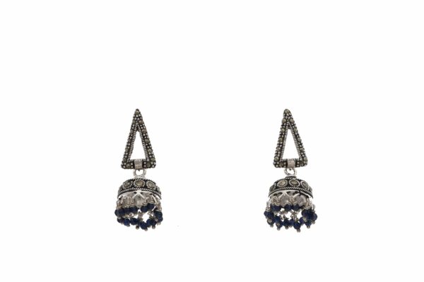 Triangle Shape Oxidized Jhumki