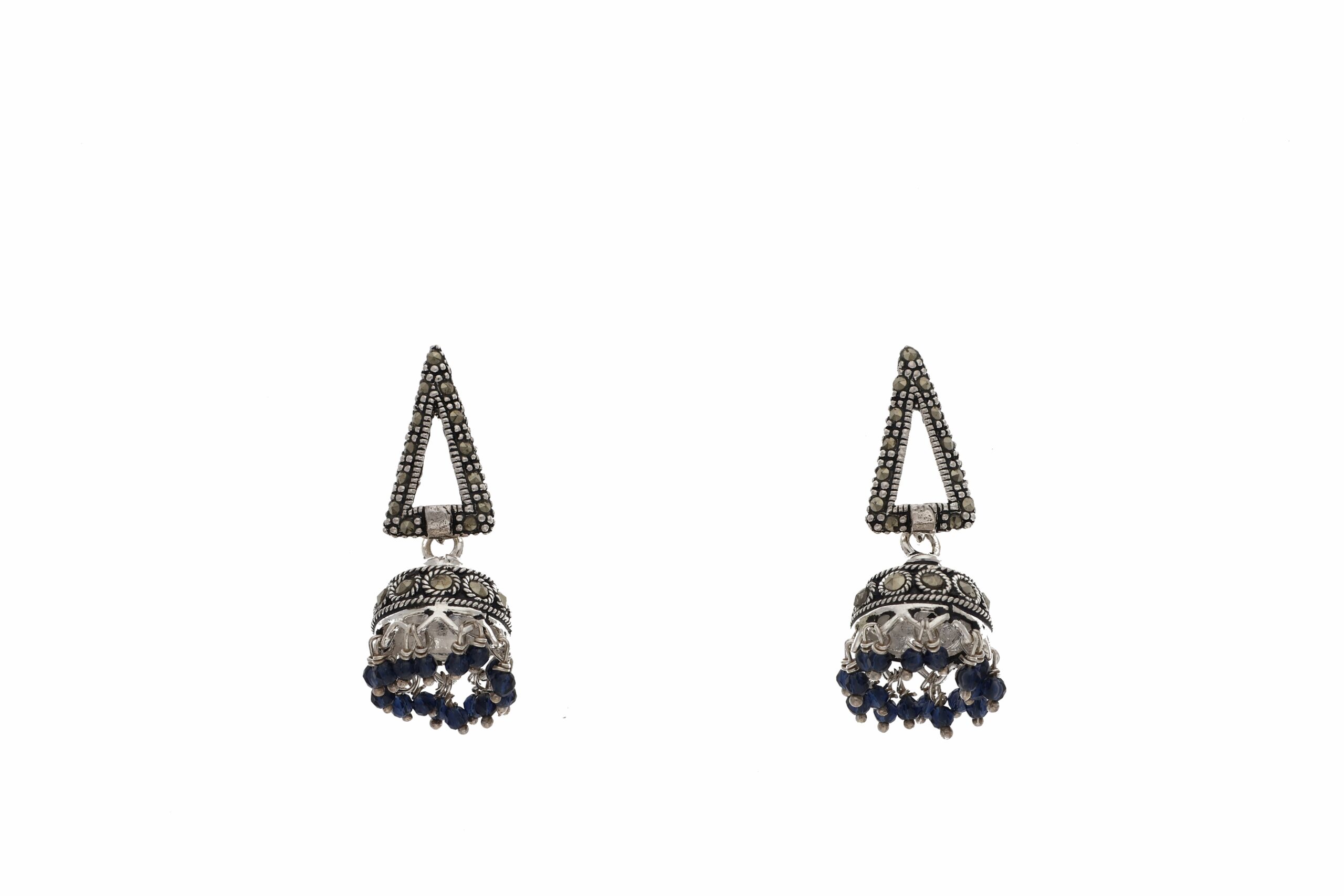 Triangle Shape Oxidized Jhumki