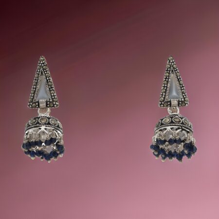 Triangle Shape Oxidized Jhumki