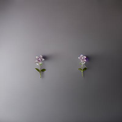 Elegant Mauve Floral Earrings