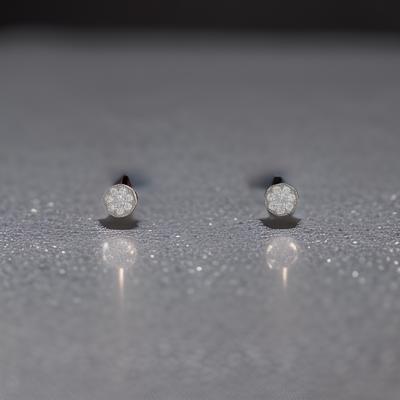 Sparkling Diamond Cluster Earrings